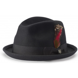 Black Felt Gain Trilby Hat - Brixton