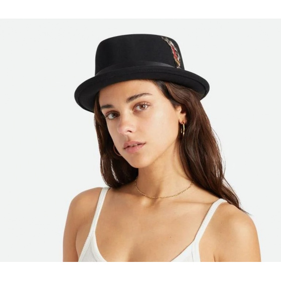 Chapeau Trilby Gain Feutre Noir - Brixton