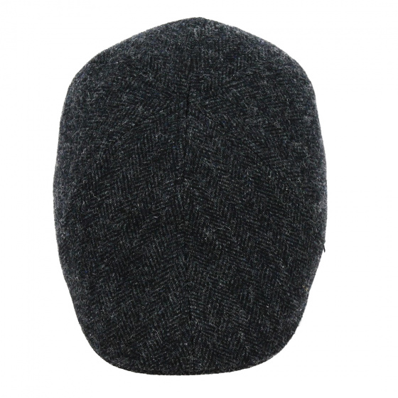 Grey Herringbone Wool Texas Brushed Cap - Stetson