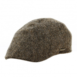 Texas Brushed Wool Herringbone Brown Cap - Stetson