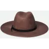 Chapeau Fedora Field Proper Feutre Laine Marron chiné - Brixton Reference : 18292 | Chapellerie Traclet