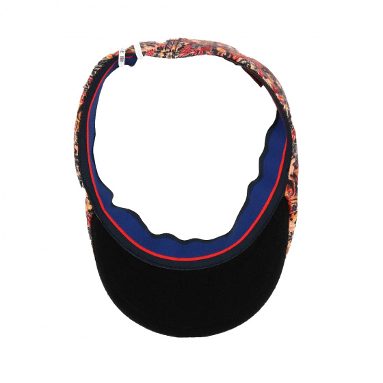 Casquette Plate David Laine Vierge Orange - Marone