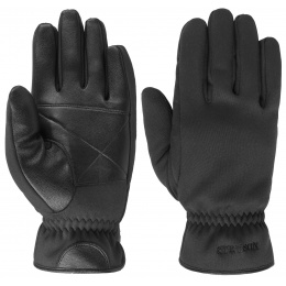 Black Conductive Leather Gloves - Stetson