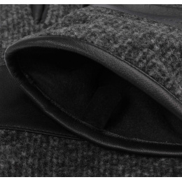 Stetson - Rebero Black & Grey Leather Gloves