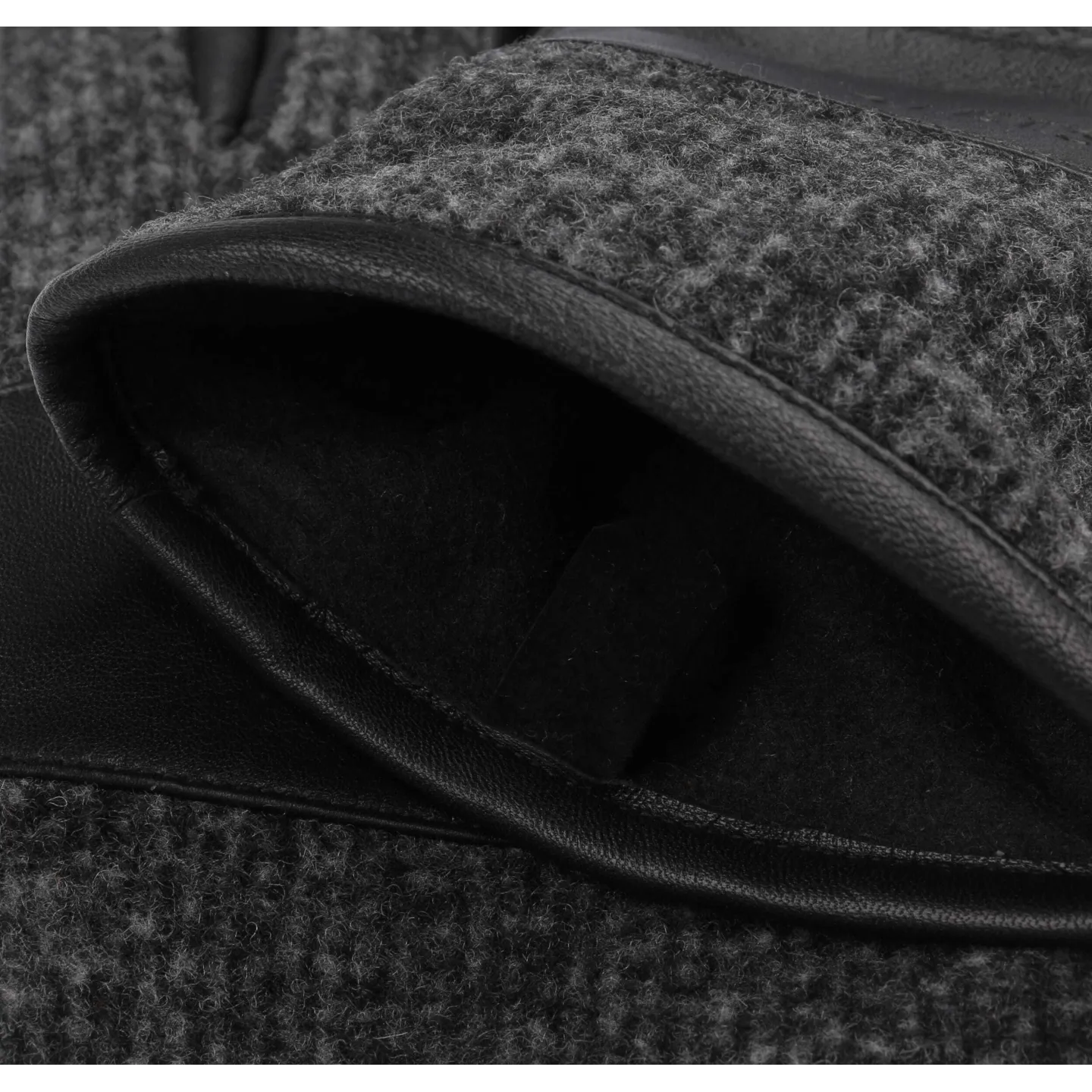 Gants Rebero cuir Noir & Gris - Stetson  Reference : 19136| Chapellerie Traclet