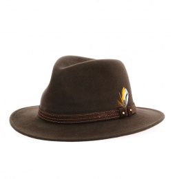 Hugo De Chasse Brown Felt Hat Made in France