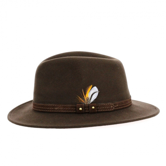 Hugo De Chasse Brown Felt Hat Made in France Hugo De Chasse Brown Felt Hat Made in France