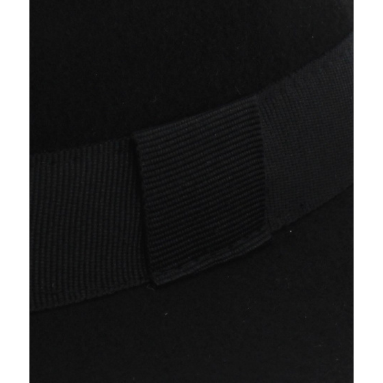 grosgrain black felt hat