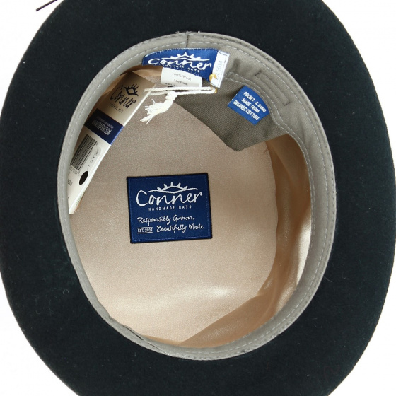 Black Velvet Chevron Top Hat - Alfonso d'este