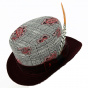 Black Velvet Chevron Top Hat - Alfonso d'este