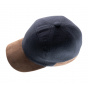 Baseball Cap Earmuffs Navy Wool - Alfonso d'este