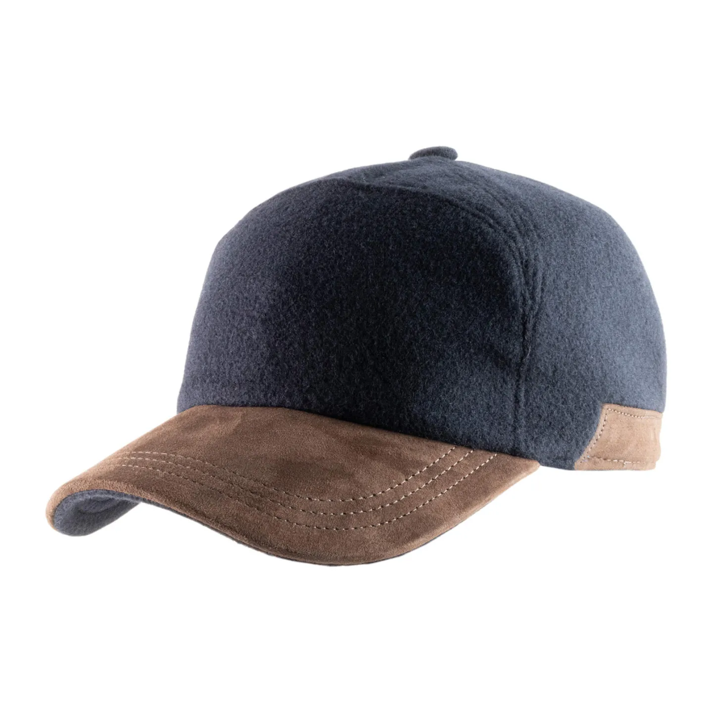 Casquette baseball Cache-oreilles Laine Marine - Alfonso d'este | Référence : 19149 | Chapellerie Traclet