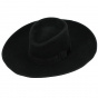 copy of Wide Brim Wool Felt Hat Black - Traclet