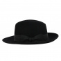 Fedora Lincoln Black Felt Hat - Traclet