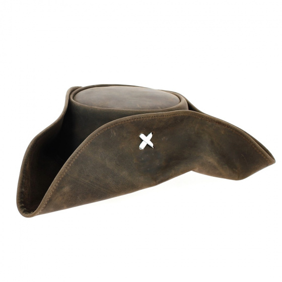 Jack Sparrow Leather Tricorn Hat - Traclet