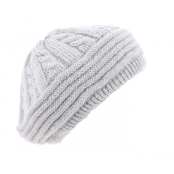 Béret Baroni Angora & Laine Gris- Traclet