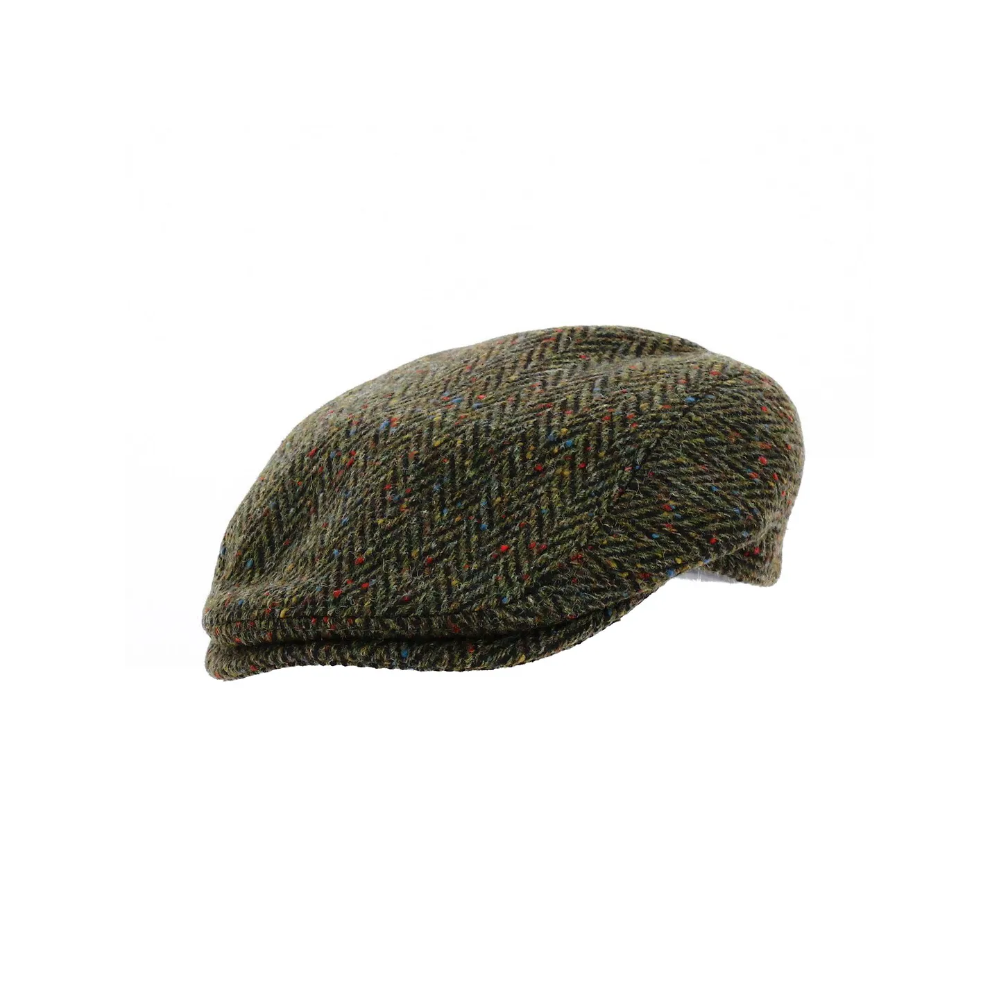 Coventry Green Herringbone Wool Flat Cap - Traclet Reference: 19178 | Traclet Hat Shop