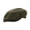 Casquette Plate Coventry Laine Chevrons Vert - Traclet Reference : 19178| Chapellerie Traclet