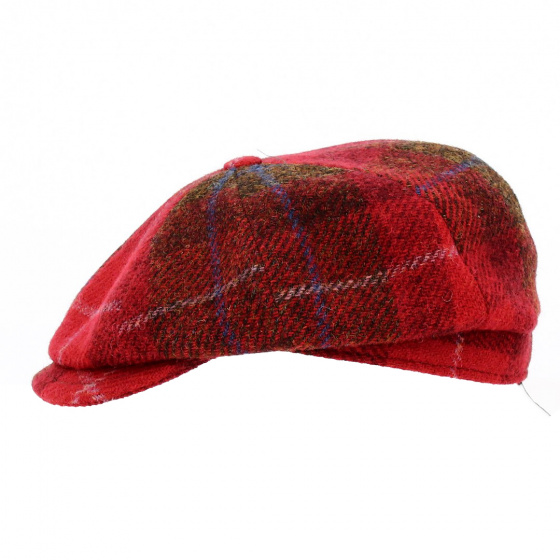 Casquette Hatteras Harris Tweed Rouge - Traclet Casquette Hatteras Harris Tweed Rouge - Traclet
