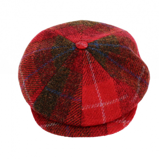 Casquette Hatteras Harris Tweed Rouge - Traclet Casquette Hatteras Harris Tweed Rouge - Traclet