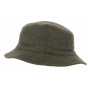 Reversible Bob Hat Clipper Wool Grey Check - Traclet