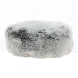 Courchevel Fake Fur Toque Cream gray reflection - Traclet