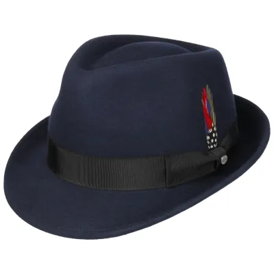 Chapeau Elkader Marine Trilby Laine Stetson