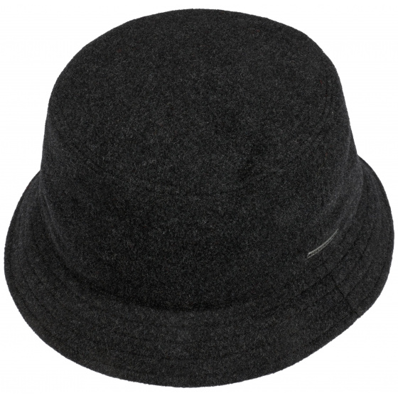 Chapeau Bob Laine & Cachemire Cache-Oreilles Anthracite - Stetson