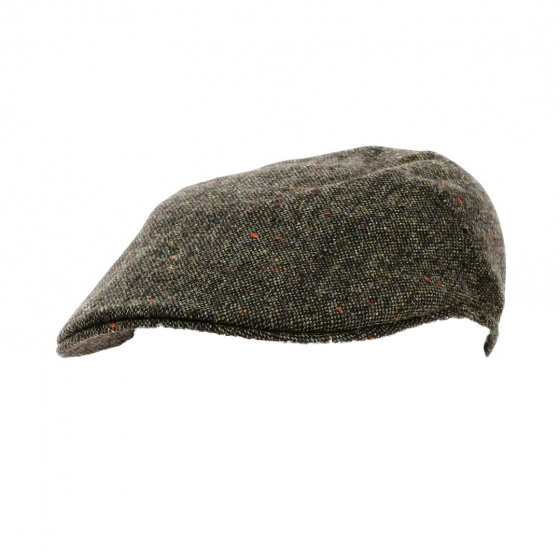 Red Plaid Wool Flat Cap - Traclet