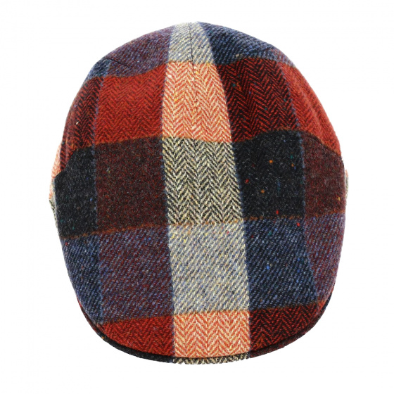 Red Plaid Wool Flat Cap - Traclet
