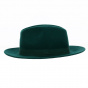 Green Waterproof Wool Felt Fedora Hat - Traclet