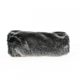 Lucia Gray Faux Fur Hand Muff - Traclet