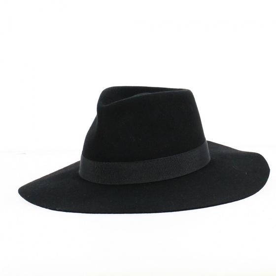 Chapeau Traveller Ranger Feutre Laine Noir - Traclet Chapeau Traveller Ranger Feutre Laine Noir - Traclet
