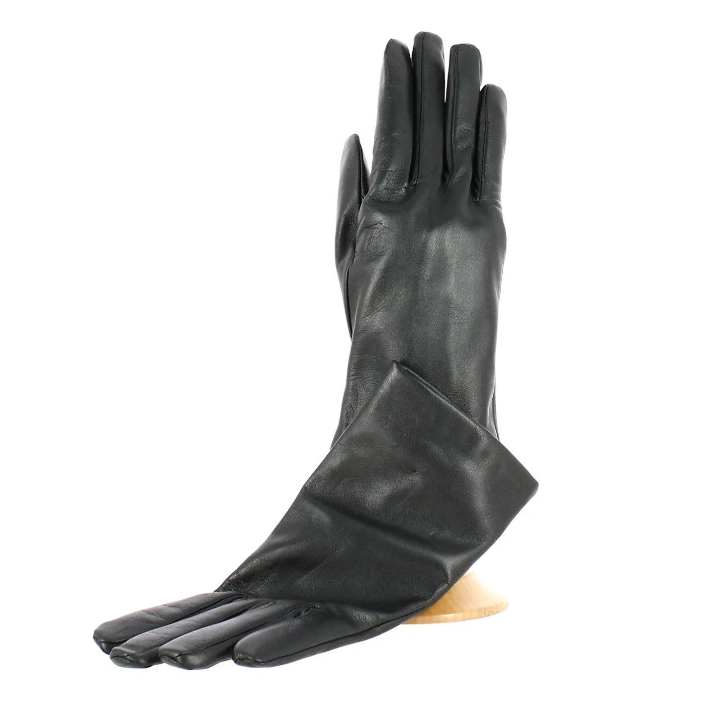 Women's Black Sheepskin Leather Gloves - Vincent Pradier Reference: 6726 | Traclet Hat Shop