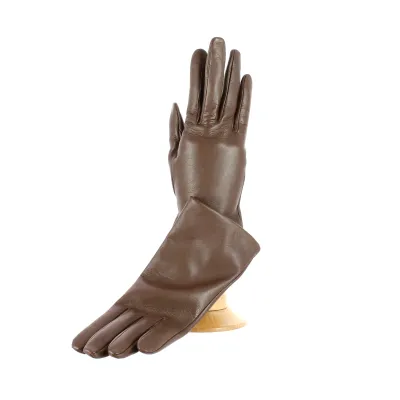 Gants Femme Cuir Tobacco double cachemire- Traclet