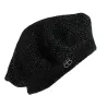 BÉRET “ÉLÉGANT” BLACK DOUBLE LAYER & BLACK LUREX| Chapellerie Traclet