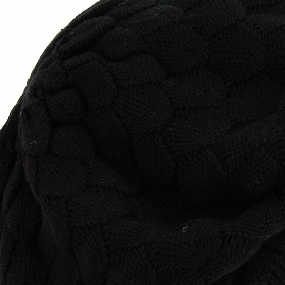 BÉRET “PRINCESSE” BLACK DOUBLE LAYER