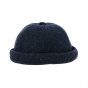 Navy Blue Wool Docker Beanie Cooper