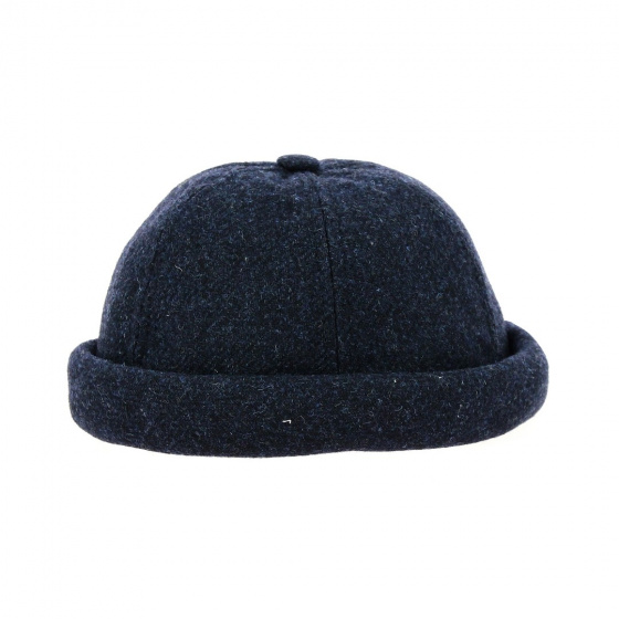 Navy Blue Wool Docker Beanie Cooper