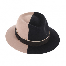 Arianna Two-Tone Wool Felt Traveler Hat