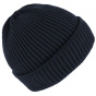 Dunkerque Navy Wool Knit Beanie - Traclet