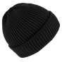 Dunkerque Black Wool Knit Beanie - Traclet