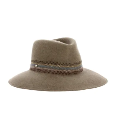 Gemma Beige Wool Felt Wide-Brim Hat Reference: 19241| Traclet Hatmakers