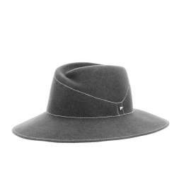 Felt Wide-Brim Hat - Gemma Grey