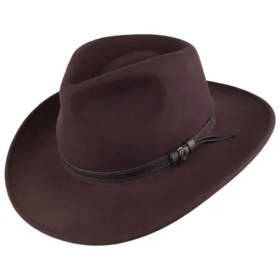 Traveller Lombardy Hat Wool Felt Brown - Traclet Reference: 19247| Traclet Hatmakers