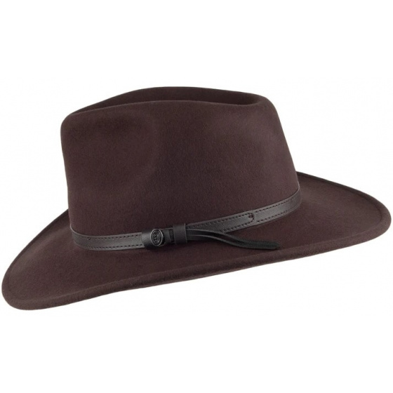 Traveller Lombardy Hat Wool Felt Brown - Traclet