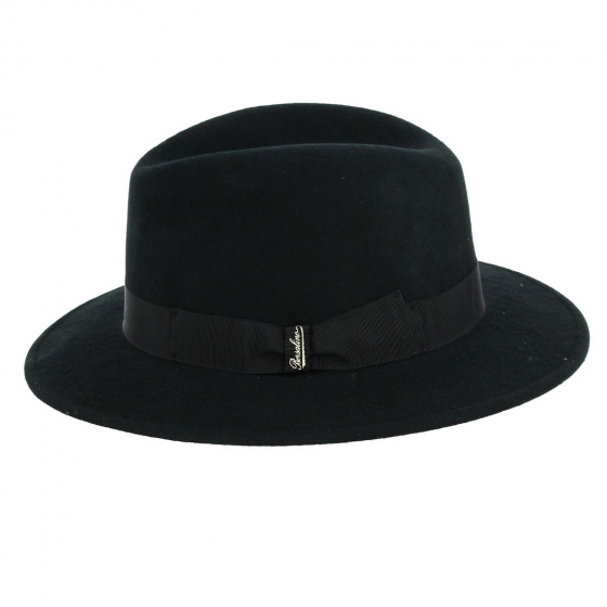 Perfect Traveller Hat in Black Wool Felt - Borsalino
