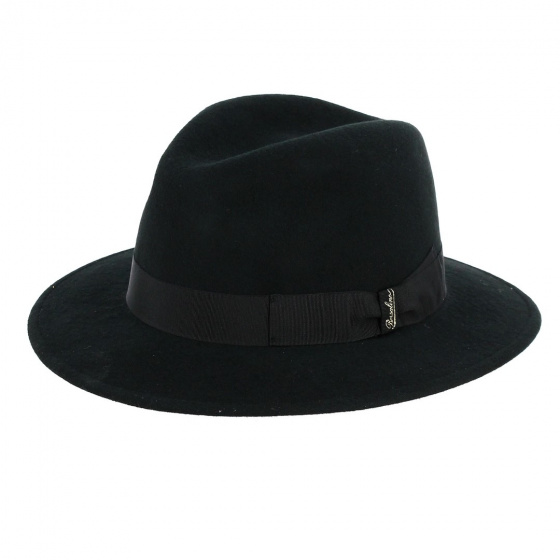 Perfect Traveller Hat in Black Wool Felt - Borsalino