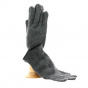 Men's wool gloves with leather trim