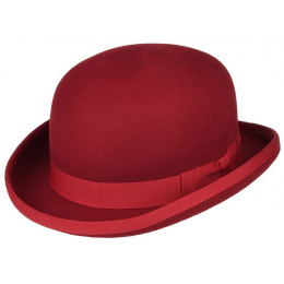 Red Hermes Wool Felt Bowler Hat - Traclet